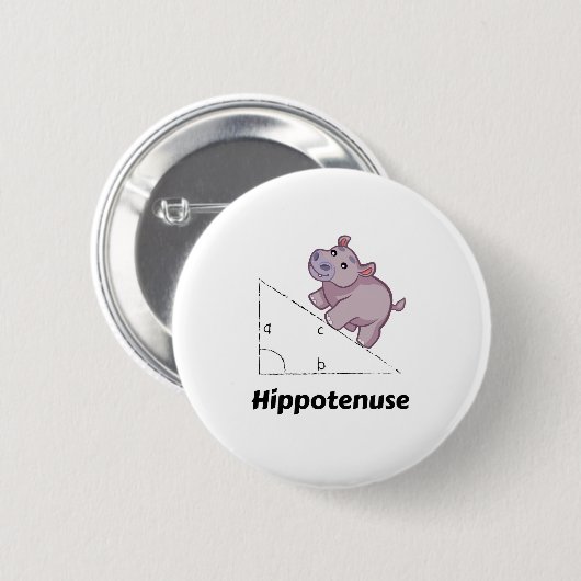 Hippotenuse Funny Wiskunde Ronde Button 5,7 Cm (Voorkant /achterkant)