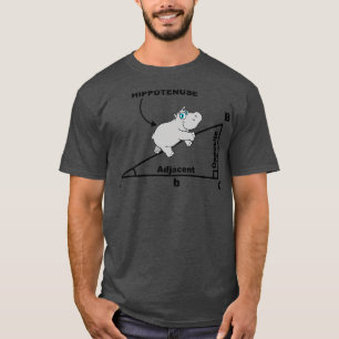 HIPPOTENUSE TRIANGLE WISKUNDE hippo-liefhebbers T-shirt