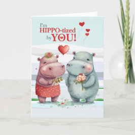 HIPPOtized door u Hippopotamus Valentijnsdag Feestdagen Kaart