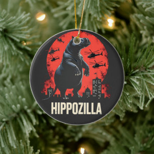 Hippozilla Spooky Moo Deng Baby Dwergnijlpaard Keramisch Ornament