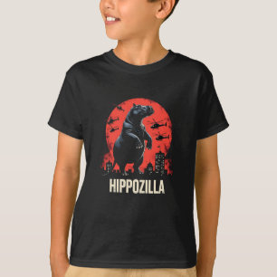 Hippozilla Spooky Moo Deng Baby Pygmy Hippo T-shirt