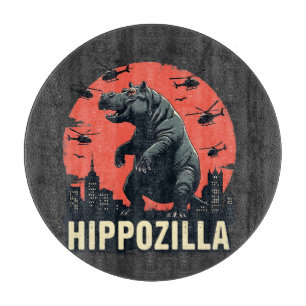 Hippozilla Spooky Moo Deng Hippo Halloween Snijplank