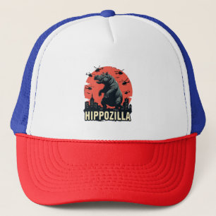 Hippozilla Spooky Moo Deng Nijlpaard Halloween Trucker Pet