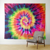 Hippy 60s 70s Tie Dye Retro Colorful Wandkleed (In Situ (horizontaal))