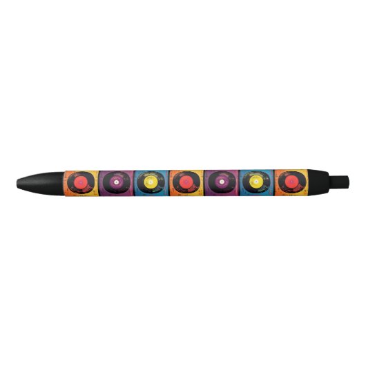 Hippy 60s Boho Peace Sign Zwarte Inkt Pen (Voorkant)