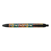 Hippy 60s Boho Peace Sign Zwarte Inkt Pen (Achterkant)