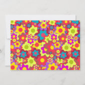 Hippy 60s retro partijthema kaart (Voorkant)