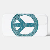 Hippy Bandanna Peace Sign Blauwgroen Hoesje-Mate i Case-Mate iPhone Case (Achterkant (horizontaal))