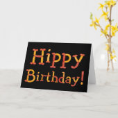 Hippy Birthday-kaart Kaart (Gele Bloem)