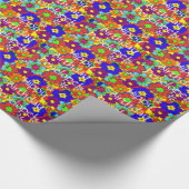 Hippy Birthday Retro Flowers Cadeaupapier (Hoek)