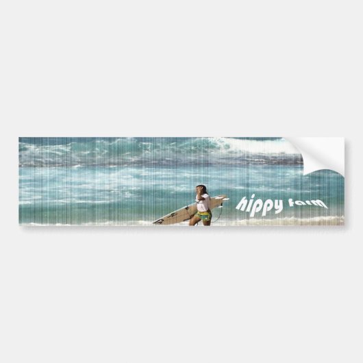 hippy boerderij bumper sticker (Voorkant)