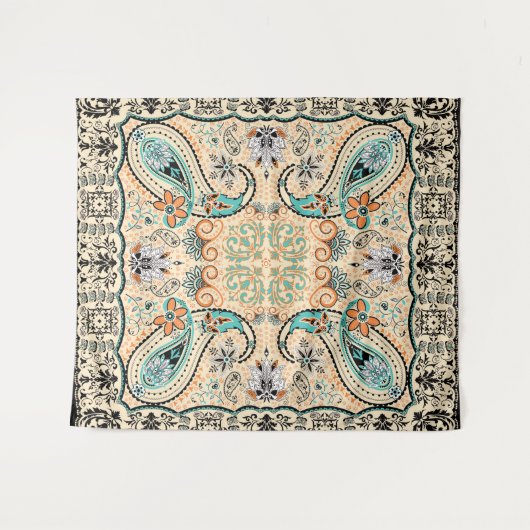 Hippy Bohemian Peace Mandela Boho Chic Wandkleed (Voorkant (horizontaal))