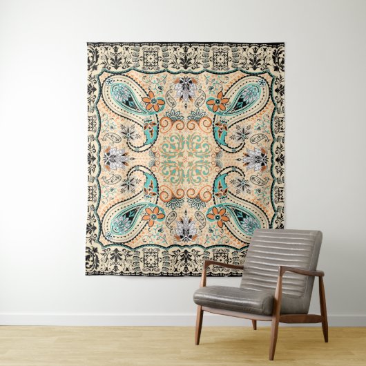 Hippy Bohemian Peace Mandela Boho Chic Wandkleed (In situ)