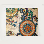 Hippy Bohemian Peace Mandela Boho Chic Wandkleed (Voorkant (horizontaal))