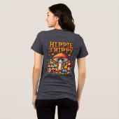 Hippy Boho Mushroom Peace Trippy Tri-Blend Shirt (Achterkant volledig)