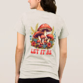Hippy Boho Paddenstoel – 60s 70s Mode Tri-Blend Shirt (Achterkant)