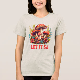 Hippy Boho Paddenstoel – 60s 70s Mode Tri-Blend Shirt