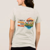 Hippy Boho Paddenstoel Vrede Trippy Tri-Blend Shirt (Achterkant)