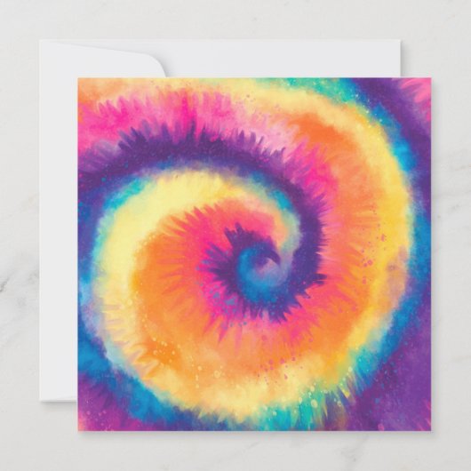 Hippy Boho Tie Dye Tye Bridal Shower Kaart (Achterkant)