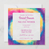Hippy Boho Tie Dye Tye Bridal Shower Kaart (Voorkant)