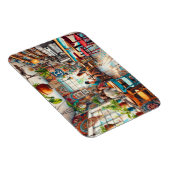 Hippy Café in de Waterverf van Miami Magneet (Rechterzijde)