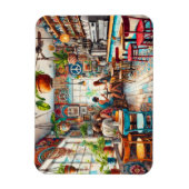 Hippy Café in de Waterverf van Miami Magneet (Verticaal)