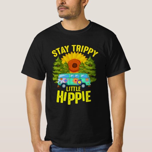 Hippy Camping Shirt, blijf Trippy Little Hippie T-shirt (Voorkant)