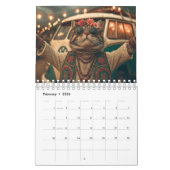 Hippy Cat Calendar, Cat Kalender (Feb 2026)