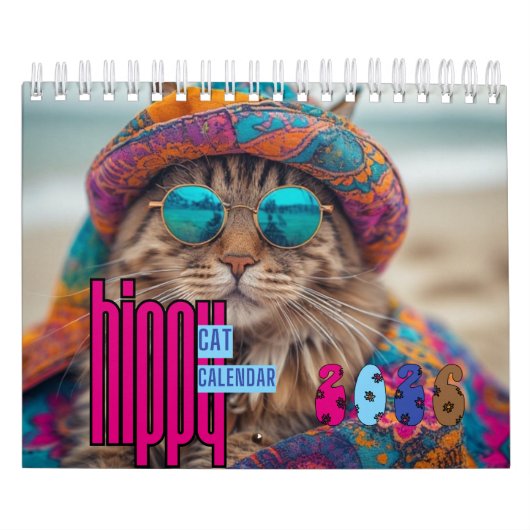 Hippy Cat Calendar, Cat Kalender (Hoes)
