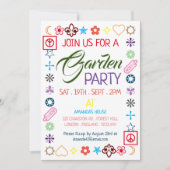 Hippy Chic Decorated Garden Party Kaart (Voorkant)