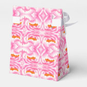 Hippy Chic roze en Oranje Stropdas-kleurstof Bedankdoosjes (Achterkant)