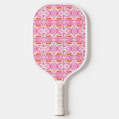 Hippy Chic roze en Oranje Stropdas-kleurstof Pickleball Paddle (Voorkant)