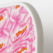 Hippy Chic roze en Oranje Stropdas-kleurstof Pickleball Paddle (Links Detail)