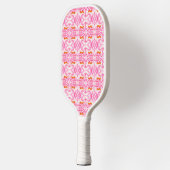 Hippy Chic roze en Oranje Stropdas-kleurstof Pickleball Paddle (Links)