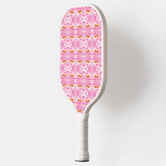 Hippy Chic roze en Oranje Stropdas-kleurstof Pickleball Paddle (Links)