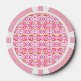 Hippy Chic roze en Oranje Stropdas-kleurstof Poker Chips