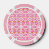 Hippy Chic roze en Oranje Stropdas-kleurstof Poker Chips (Achterkant)