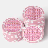Hippy Chic roze en Oranje Stropdas-kleurstof Poker Chips (Opstapeling)
