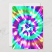 Hippy Chic Tie Dye Tye Die Huwelijksuitnodiging Kaart (Achterkant)