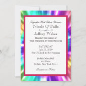 Hippy Chic Tie Dye Tye Die Wedding Invitation Kaart (Voorkant)