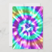 Hippy Chic Tie Dye Tye Die Wedding Invitation Kaart (Achterkant)