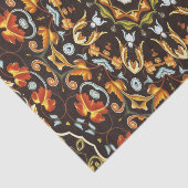 Hippy Chic Zendala sinaasappel bladeren bloemenman Tissuepapier (Detail)