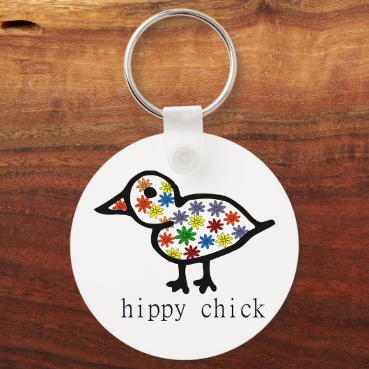 Hippy Chick Sleutelhanger (Voorkant)