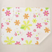 Hippy Daisies Sherpa Deken (Voorkant (horizontaal))