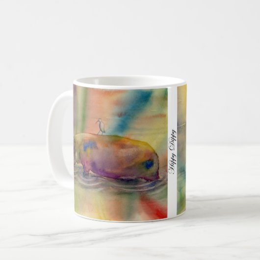 Hippy Dippy, Waterverf Art Mok (Voorkant links)