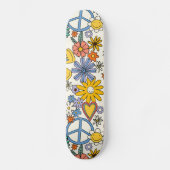 Hippy Floral Style Persoonlijk Skateboard (Voorkant)