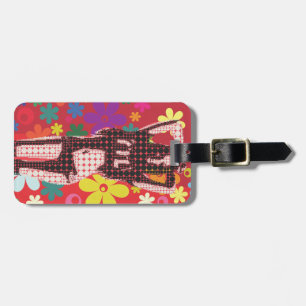 Hippy Flower child 60s-thema Bagagelabel