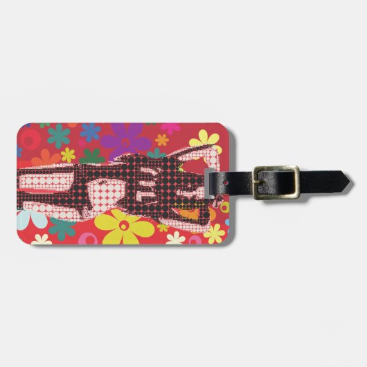 Hippy Flower child 60s-thema Bagagelabel (Voorkant horizontaal)