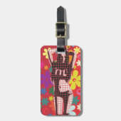 Hippy Flower child 60s-thema Bagagelabel (Voorkant verticaal)