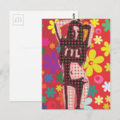 Hippy Flower child 60s-thema Briefkaart (Voorkant / Achterkant)